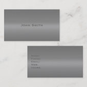 Zilver grijs staal geïnspireerd grijze toon visitekaartje (Voorkant / Achterkant)