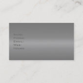 Zilver grijs staal geïnspireerd grijze toon visitekaartje (Achterkant)
