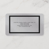 Zilver grijs unieke rendy Creative Modern Visitekaartje (Achterkant)