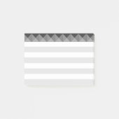 Zilver Grijs & Witte Strepen Post-it® Notes (Voorkant)