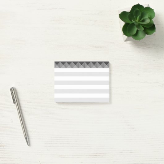 Zilver Grijs & Witte Strepen Post-it® Notes (Kantoor)