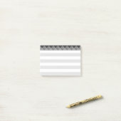 Zilver Grijs  & Witte Strepen Post-it® Notes (Op bureau)