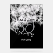 Zilver grijs zwart 30ste huwelijksverjaardag glitt