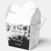 Zilver grijs zwart 30ste huwelijksverjaardag glitt bedankdoosjes (Open)