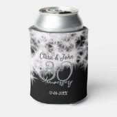Zilver grijs zwart 30ste huwelijksverjaardag glitt blikjeskoeler (Blikje Achterkant)