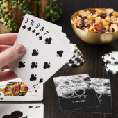 Zilver grijs zwart 30ste huwelijksverjaardag glitt pokerkaarten (Insitu)