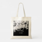 Zilver grijs zwart 30ste huwelijksverjaardag glitt tote bag (Achterkant)