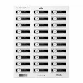 ZILVER GRIJS & ZWART Bruiloft Monogram Adreslabel Etiket (Full Sheet)