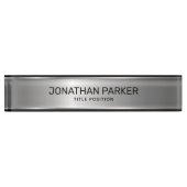 Zilver-grijze achtergrond naambordje (Voorkant)