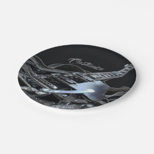 Zilver grijze Borden voor elektrisch gitaarpapier Papieren Bordje