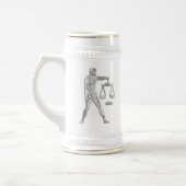 Zilver / Grijze galg Zodiac Aangepaste Stein Bierpul (Links)