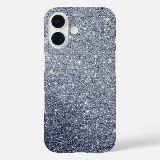 Zilver-grijze glinsterstijl Case-Mate iPhone case (Achterkant)