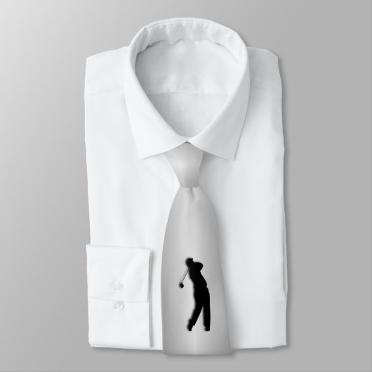 Zilver/Grijze GolfStropdas Stropdas (Gebonden)