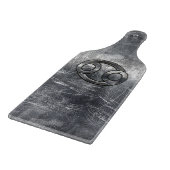 Zilver Grijze Kanker Zodiab Teken in Verdrukte Sti Snijplank (Hoek)