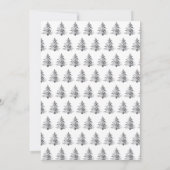 Zilver grijze kerstboom Modern Elegant Kaart (Achterkant)
