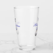 Zilver grijze kerststaart Pint Tumbler Glass (Links)