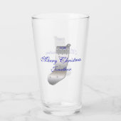 Zilver grijze kerststaart Pint Tumbler Glass (Achterkant)
