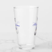 Zilver grijze kerststaart Pint Tumbler Glass (Links)
