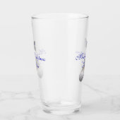 Zilver grijze kerststaart Pint Tumbler Glass (Rechts)