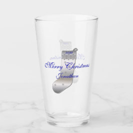 Zilver grijze kerststaart Pint Tumbler Glass