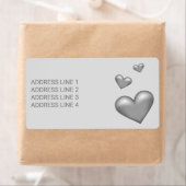 Zilver grijze kleuringshuizen met aangepaste tekst etiket (Insitu)