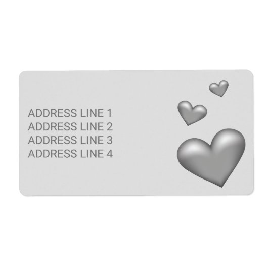 Zilver grijze kleuringshuizen met aangepaste tekst etiket (Voorkant)