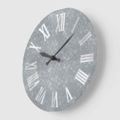 Zilver grijze minimale rokerblauwe Romeinen Grote Klok (Hoek)