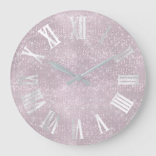 Zilver grijze minimale rokerroze Romeinse cijfers Grote Klok