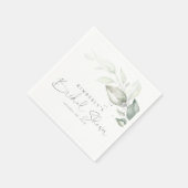 Zilver groen blad elegant bruidsfeest servet (Hoek)