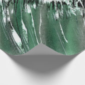 Zilver Groen naar Zwarte Abstract Cadeaupapier (Hoek)