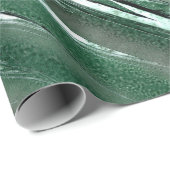 Zilver Groen naar Zwarte Abstract Cadeaupapier (Rol Hoek)