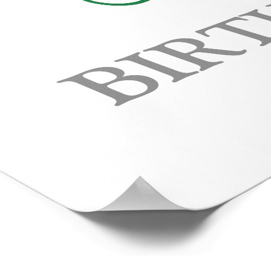 Zilver Groen Zoet 16 Verjaardag Custom 18x24 Poster (Hoek)