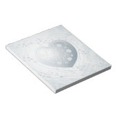 Zilver hart, blocnote (Schuin)