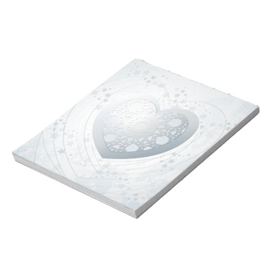 Zilver hart, blocnote (Linkerzijde)