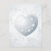 Zilver hart, briefkaart (Voorkant)