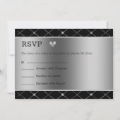 Zilver hart en achtergrond kaart (Voorkant)