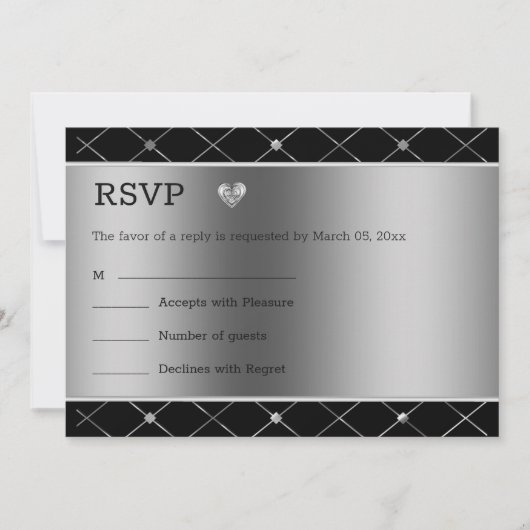 Zilver hart en achtergrond kaart (Voorkant)