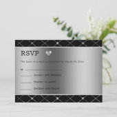 Zilver hart en achtergrond kaart (Staand voorkant)