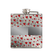 zilver, hart, paars, decoratie, medaille, ondersch heupfles (Achterkant)