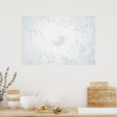 Zilver hart, poster (Keuken)