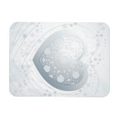 Zilver hart, Premium Magnet Magneet (Horizontaal)