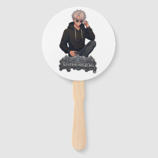 Zilver Hart Rebel Anime Jongen - Coole Esthetiek Handwaaier