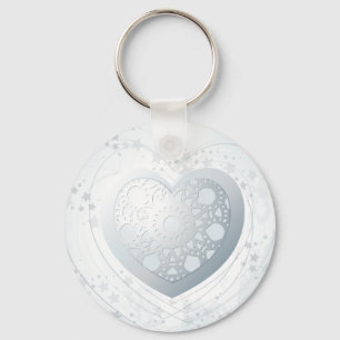 Zilver hart, sleutelhanger