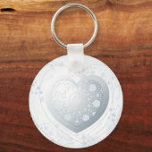 Zilver hart, sleutelhanger (Voorkant)