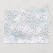 Zilver Hartjes Bedankt Foto Winter Baby Geboorte Aankondigingskaart (Achterkant)