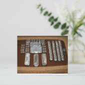 Zilver het andere witte metaal briefkaart (Staand voorkant)