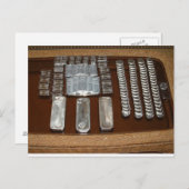 Zilver het andere witte metaal briefkaart (Voorkant / Achterkant)