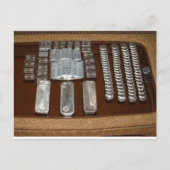 Zilver het andere witte metaal briefkaart (Voorkant)