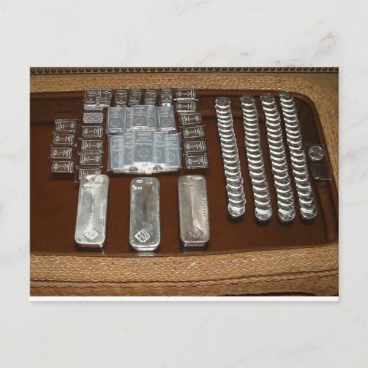 Zilver het andere witte metaal briefkaart (Voorkant)