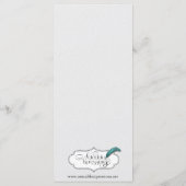 Zilver Hoefijzer op Witte Bruiloft Menu (Achterkant)